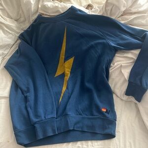 Aviator nation blue lightening bolt sweatshirt size S